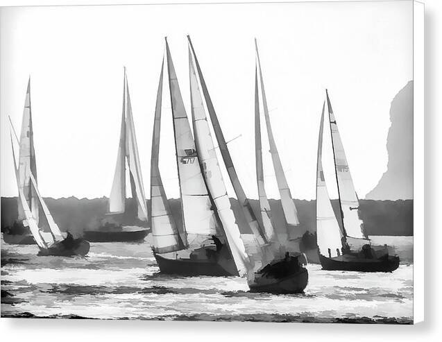 Regatta B-W - Canvas Print