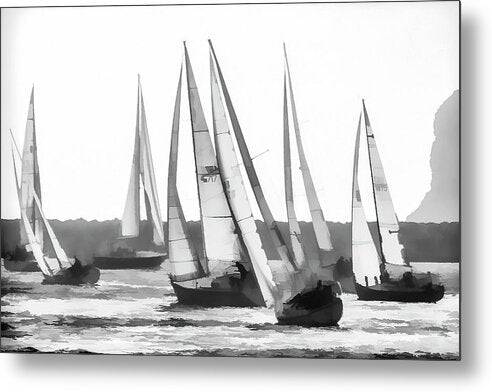 Regatta B-W - Metal Print