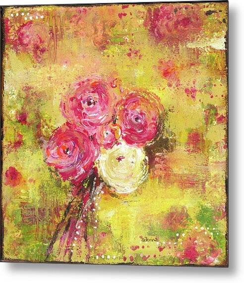 Rose Bouquet - Metal Print