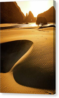 Sculpted Sand on an Oregon beach - Canvas Print