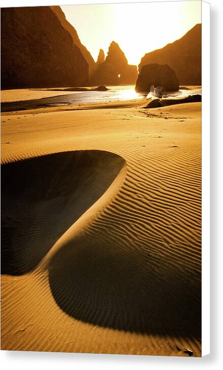 Sculpted Sand on an Oregon beach - Canvas Print