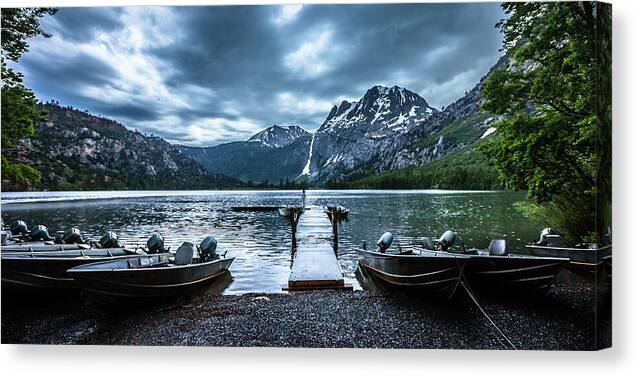 Storm at Sliver Lake Dock - Canvas Print