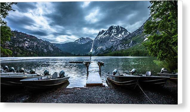 Storm at Sliver Lake Dock - Canvas Print