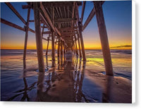 Sunset at San Clemente Pier - Canvas Print