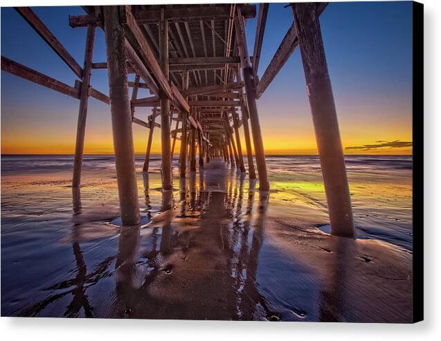 Sunset at San Clemente Pier - Canvas Print