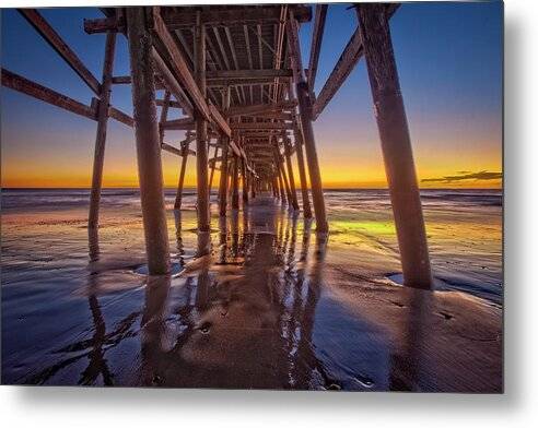 Sunset at San Clemente Pier - Metal Print