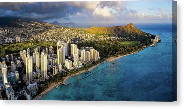 Sunset in Waikiki - Canvas Print Canvas Print 1ArtCollection