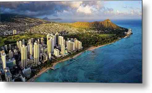 Sunset in Waikiki - Metal Print Metal Print 1ArtCollection