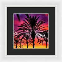 Sunset Palms - Framed Print