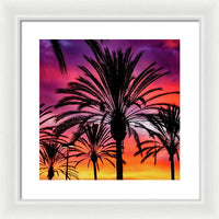 Sunset Palms - Framed Print