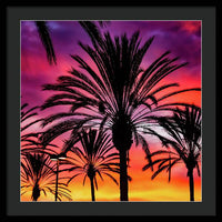 Sunset Palms - Framed Print