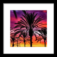 Sunset Palms - Framed Print