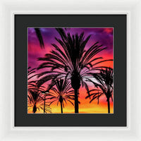 Sunset Palms - Framed Print