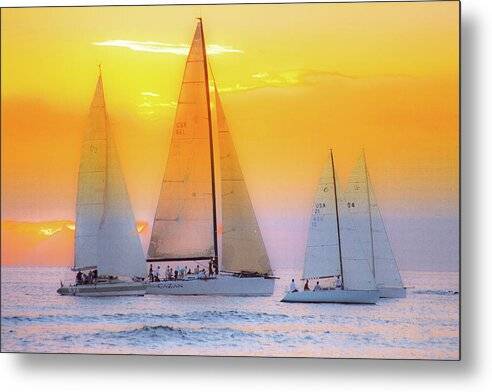 Sunset Sail - Metal Print