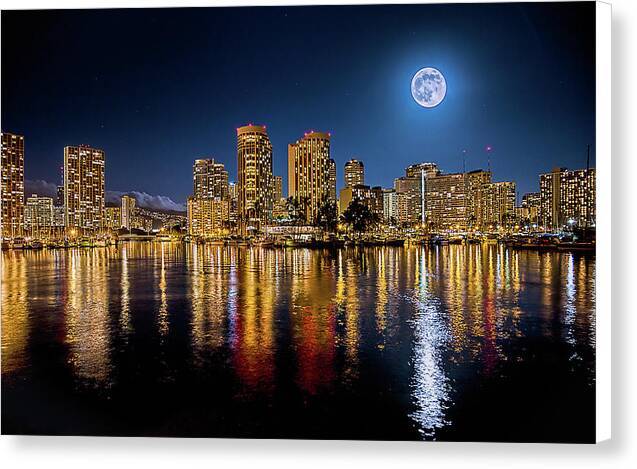 The Rise of the Super Moon - Canvas Print Canvas Print 1ArtCollection