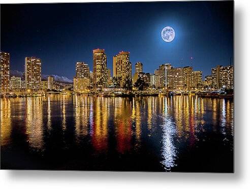 The Rise of the Super Moon - Metal Print Metal Print 1ArtCollection