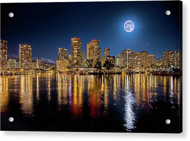 The Rise of the Super Moon - Acrylic Print Acrylic Print 1ArtCollection