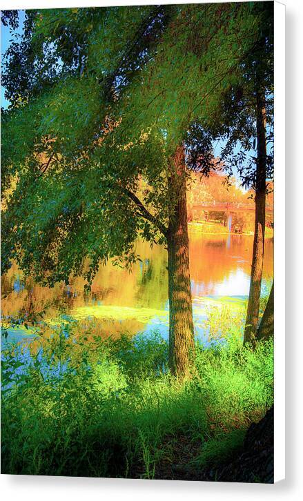 Tranquil Riverside - art - Canvas Print