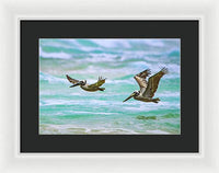 Turquoise Twins - Framed Print