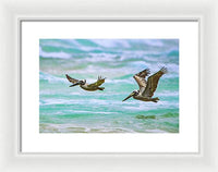 Turquoise Twins - Framed Print