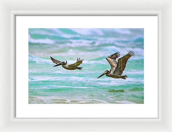 Turquoise Twins - Framed Print