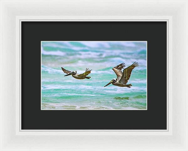 Turquoise Twins - Framed Print