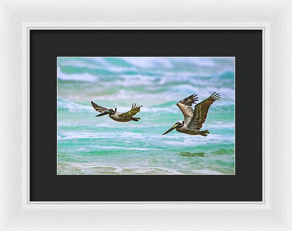 Turquoise Twins - Framed Print