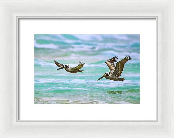 Turquoise Twins - Framed Print