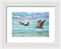 Turquoise Twins - Framed Print