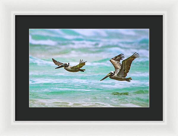 Turquoise Twins - Framed Print