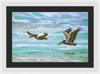 Turquoise Twins - Framed Print