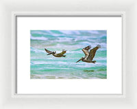 Turquoise Twins - Framed Print