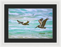 Turquoise Twins - Framed Print