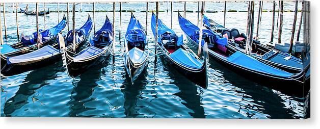 Venetian Gondolas Panorama - Canvas Print Canvas Print 1ArtCollection