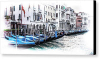 Venetian Gondolas Vignette - Canvas Print