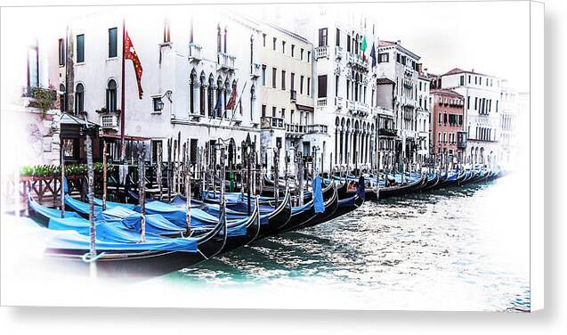 Venetian Gondolas Vignette - Canvas Print