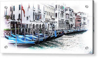 Venetian Gondolas Vignette - Acrylic Print