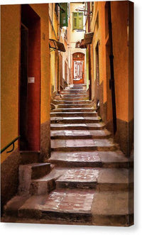 Vernazza Stairs - Canvas Print Canvas Print 1ArtCollection