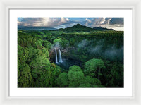 Wailua Falls From Above - Framed Print Framed Print 1ArtCollection