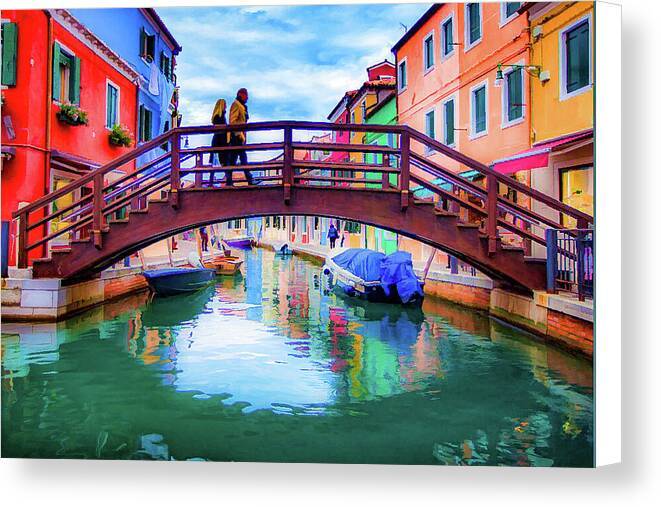 Walking in Burano - Canvas Print Canvas Print 1ArtCollection