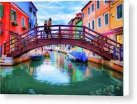 Walking in Burano - Canvas Print Canvas Print 1ArtCollection