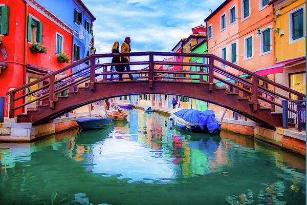 Walking in Burano - Art Print