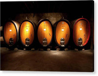 Wine casks in wine cellar - Acrylic Print