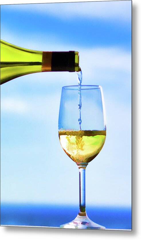 Wine Pour-ART Metal Print