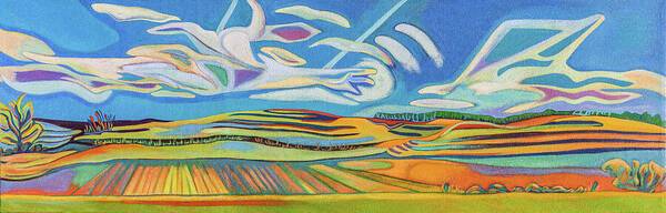 Wishful Contours Panoramic Landscape - Art Print