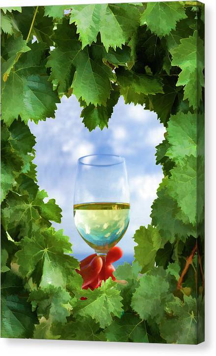 Grape Leaf Heart Toast - Canvas Print Canvas Print 1ArtCollection