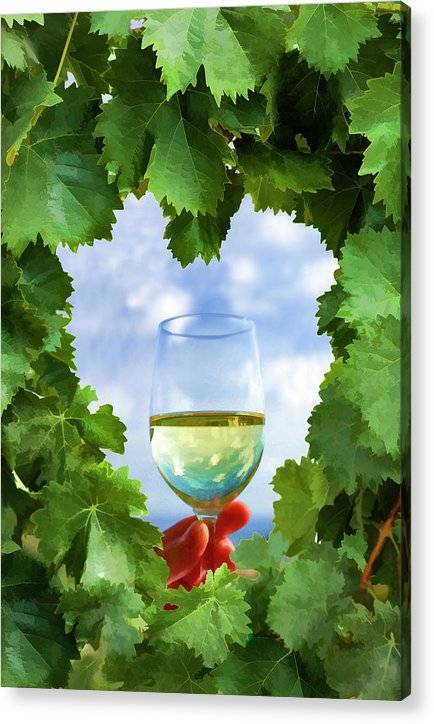 Grape Leaf Heart Toast - Acrylic Print Acrylic Print 1ArtCollection