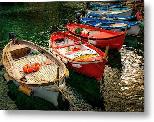 Vernazza Fishing Boats 1 - Metal Print Metal Print 1ArtCollection