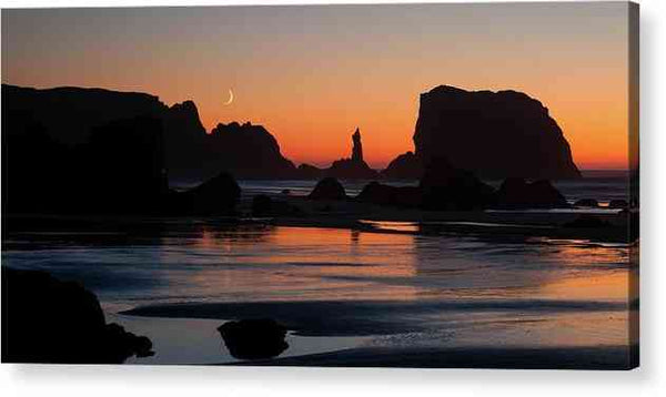 Crescent Moon Beach - Acrylic Print Acrylic Print 1ArtCollection