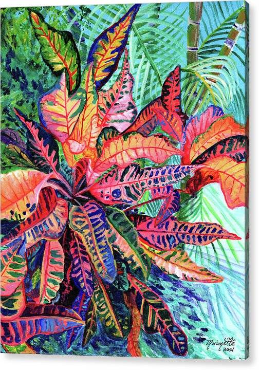 Croton Garden - Acrylic Print Acrylic Print 1ArtCollection